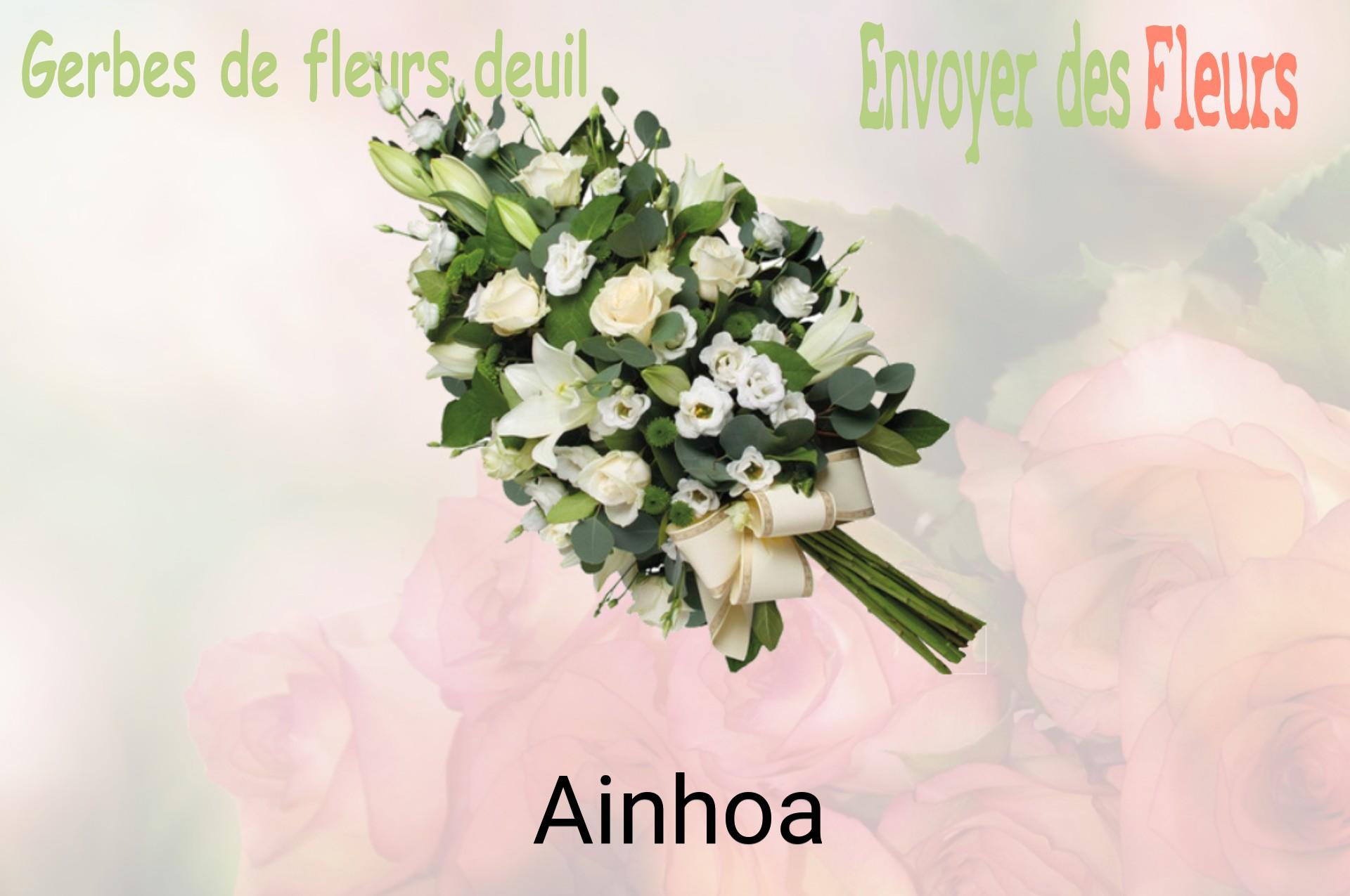 Gerbe de fleurs de deuil livrée à Ainhoa
